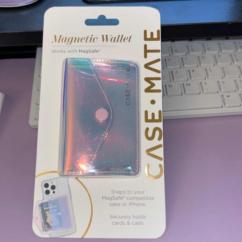 NIB Case-mate magnetic wallet- works w/magsafe